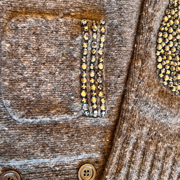 Juicy Couture Wool and Cashmere Cardigan w/ Rhinestones Size S. - Picture 4 of 13